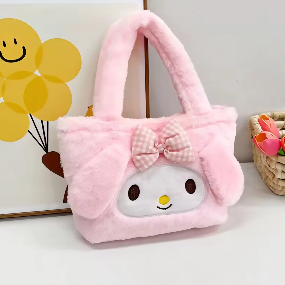Cute Pink Plush Character Handbag - Picture 4 of 5